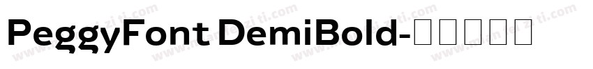 PeggyFont DemiBold字体转换